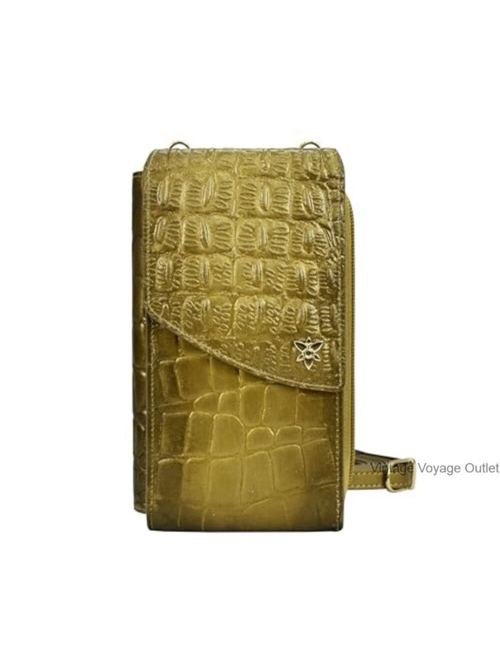 Hand-Painted Genuine Leather RFID Crossbody Phone Organizer